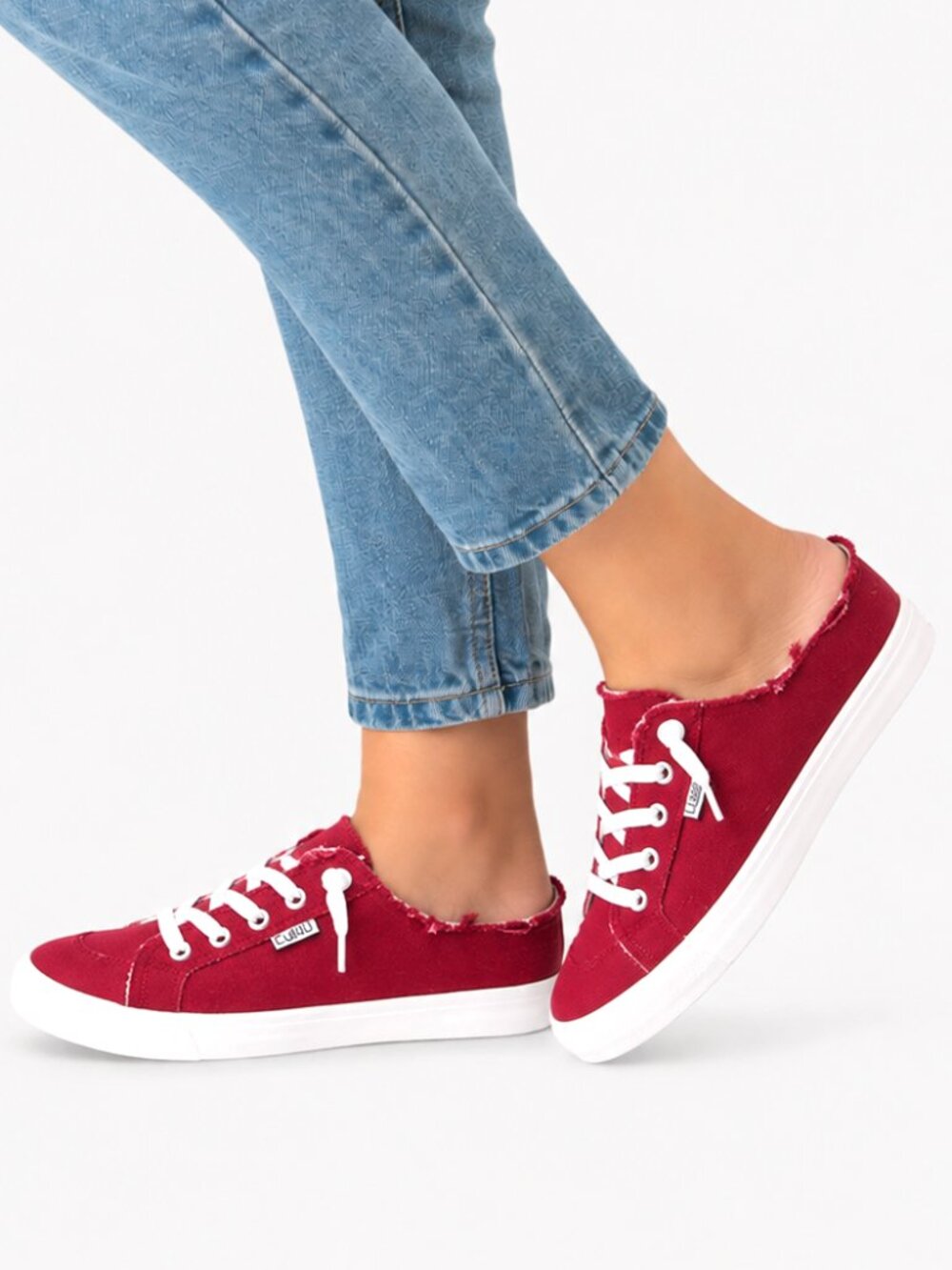 NIB - Women's Cull4U Retro Mule Slip-on Sneaker-Dark Red-Size 7.5 M